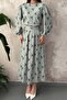 Green striped floral blouse and skirt set - 6