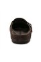 Mk406 Dark Brown Genuine Suede Leather Full Covered Cork Sole Single Buckle Unisex Orthopedic Sabo Slippers - 6