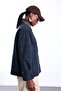 Navy Blue Plaid Pattern Gabardine Jacket 5157 - 6