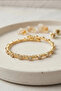 Inlaid Zircon Stone Brass Women's Bracelet - Gold Color Single Piece, Bijouterie Accessory Bx-313594 - 2