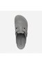Mk406 Smoked Genuine Suede Leather Full Covered Cork Sole Single Buckle Unisex Orthopedic Sabo Slippers - 3
