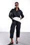 Black Kali Poplin Barrel Pants - 2