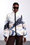 Blue Landscape Patterned Fleece Jacket 22859 - 5