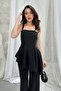 Black Flounce Blouse and Pants Set - 3