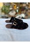 Suede Lattice Slippers - 4