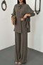 Khaki Shirt Double Set - 4