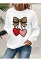 Women's Printed Crew Neck Comfortable Fit Sweatshirt