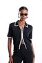 Black Piping Detailed Short Sleeve Knitwear 14999 - 2