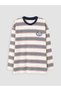 Lcw Baby Beige Crew Neck Striped Boy's T-Shirt - 3