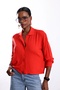 Red Thin Knitwear Cardigan 5490 - 2