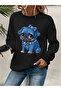 Women's Printed Crew Neck Comfortable Fit Sweatshirt