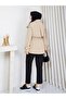 Linen Fabric Stand Collar Double Breasted Women's Trench Coat - 7