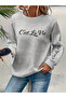 Women's Printed Crew Neck Comfortable Fit Sweatshirt