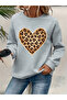 Women's Printed Crew Neck Comfortable Fit Sweatshirt