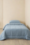 Motto Cotton Comfort 100% Cotton Single Sleeping Set Blue (Quilt + Sheet + Pillowcase) - 5