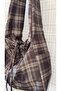 Waterproof Tote Bag / Plaid School Shoulder Bag Suitable for Crossbody Use (50*30) - 5