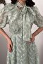 Mint Blue Dress with Bow - 4