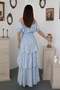 Baby Blue Layered Ruffle Dress - 5