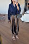Satin Striped Pants - 5
