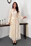 Ecru Lace Gathered Dress - 2