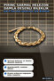 Brass Spiral Spiral Drop Patterned 18 cm Women's Bracelet - Single Package Bx-313613