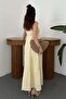 Piece Striped Muslin Dress with Yellow Straps - 5