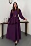 Plum asymmetric lace dress - 2