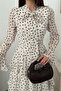 Ecru Polka Dot Layered Dress - 4