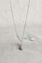 Brass Silver Color Row Zircon Stone Model Women's Necklace