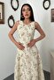 Brown Cup Detailed Long Dress - 2