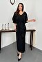 Black top with pearl cape dress