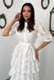 Ecru Layered Patterned Dress - 3