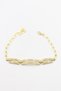 Glb-Stl41414 Stone Bracelet - Gold - 2