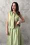 Olive poplin vest and skirt set - 3