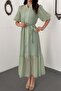 Mint Transparent Dress with Inner Lining - 4