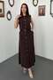 Brown Vest Skirt Set - 2