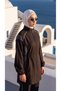 Women's Side Striped Zippered High Collar Hijab Tracksuit Set - 6