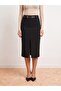 81083 Slit Midi Skirt-Black - 3
