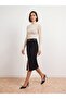 81083 Slit Midi Skirt-Black - 5