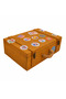 Decorative Retro Wooden Suitcase 43 cm X 30 cm (Height 14 cm) Yellow Oak Handmade Travel Label Themed - 3