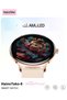 -5 Super Slim Smart Watch Round Shape AMOLED Display With Waterproof AI Voice Assistance and 3 Pair Straps For Ladies Black - 6