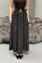 Black Plaid Skirt - 5