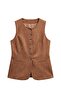 Camel Meryl Suede Vest