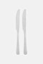 2 Pieces Stainless Steel Table Knives, Silver - 2