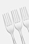 3 Piece Stainless Steel Dinner Fork Set, Silver - 3