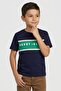 Kids Boy Brand Logo Short Sleeve T-Shirt, Navy