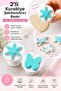 Cookie Mold Set of 2 Snowflake and Butterfly Printed Cookie Molds Cookie Shaping Mold Pastry Cookie Sugar Dough Shaping Mold - 2