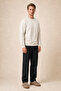 Lines Regular Fit Winter Sweatshirt Stone - 2