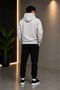 Unisex Boston Printed Seasonal Two-Thread Hooded Sweatshirt Tracksuit Set - 3