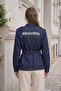 Stone Detailed Printed Denim Jacket - 3